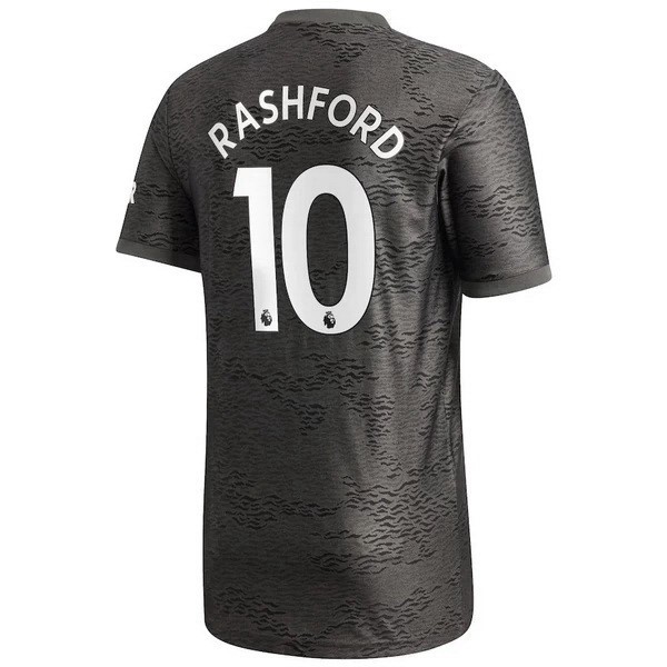 Trikot Manchester United NO.10 Rashford Auswarts 2020-21 Schwarz Fussballtrikots Günstig